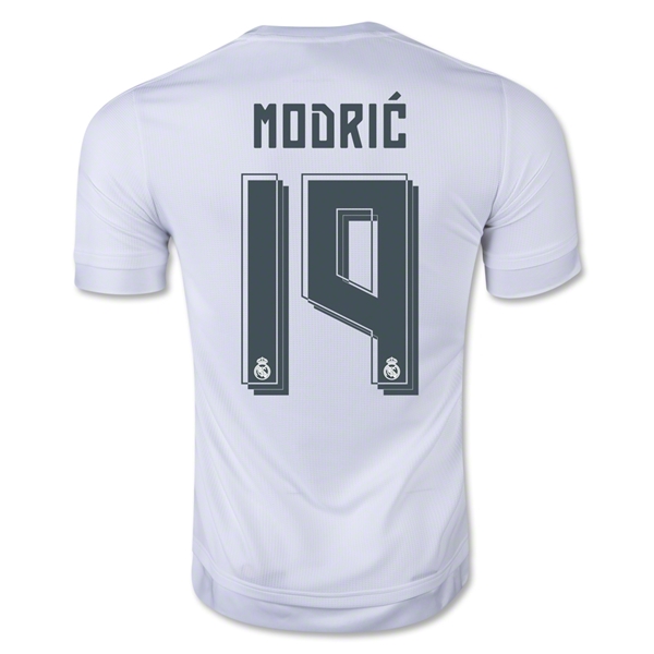 Real Madrid 2015-16 MODRIC #19 Home Soccer Jersey